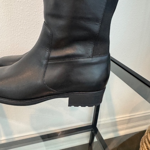 SAS ITALY Duchess Black Leather Knee High Tall Riding Boots Womens Size 10M - Picture 6 of 16